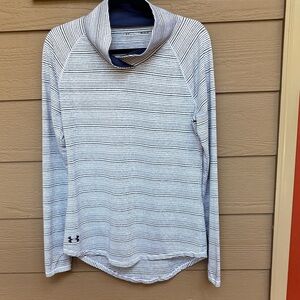 Under Armour Women's Cowl Neck Striped pullover - Blue  and White